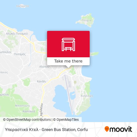 Υπεραστικό Κτελ - Green Bus Station map