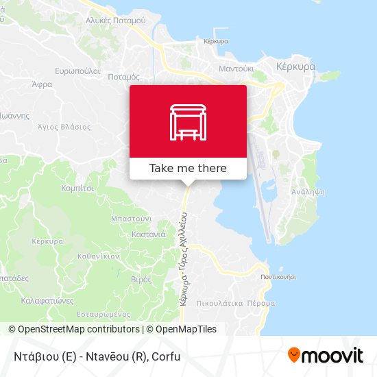 Ντάβιου (E) - Ntavēou (R) map