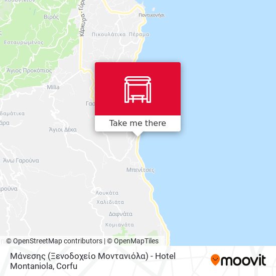 Μάνεσης (Ξενοδοχείο Μοντανιόλα) - Hotel Montaniola map