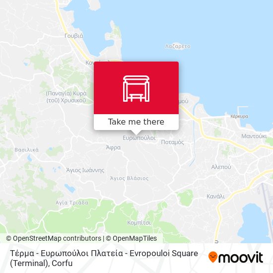 Τέρμα - Ευρωπούλοι Πλατεία - Evropouloi Square (Terminal) map
