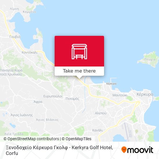 Ξενοδοχείο Κέρκυρα Γκολφ - Kerkyra Golf Hotel map