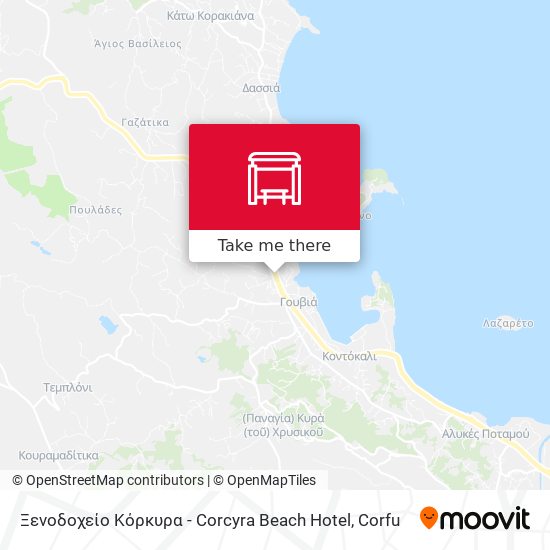 Ξενοδοχείο Κόρκυρα - Corcyra Beach Hotel map