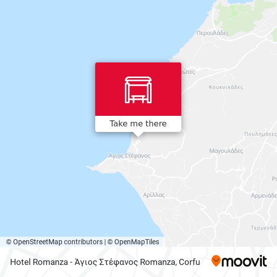 Hotel Romanza - Άγιος Στέφανος Romanza map