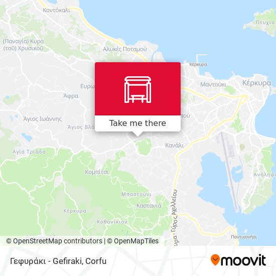 Γεφυράκι - Gefiraki map