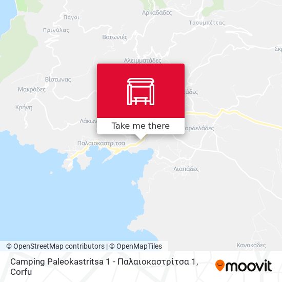 Camping Paleokastritsa 1 - Παλαιοκαστρίτσα 1 map