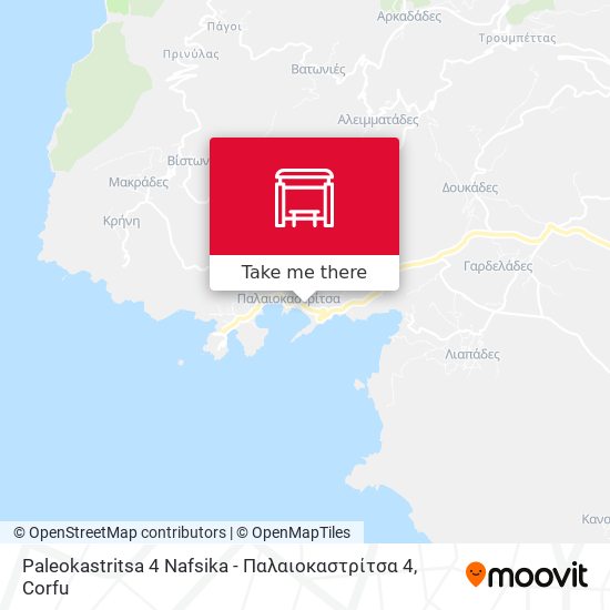 Paleokastritsa 4 Nafsika - Παλαιοκαστρίτσα 4 map