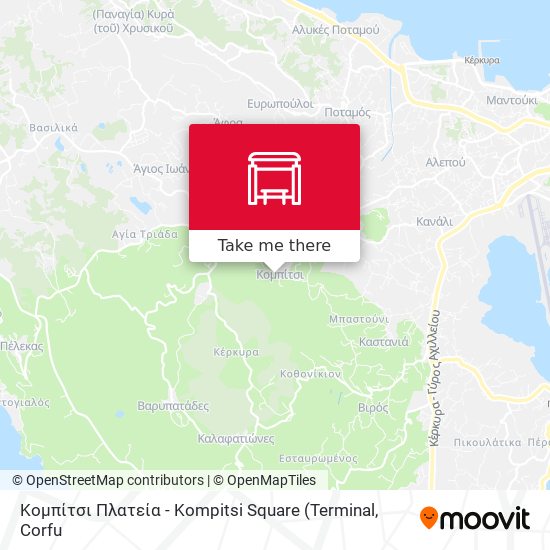 Κομπίτσι Πλατεία - Kompitsi Square map
