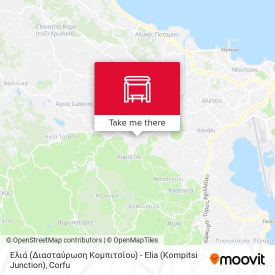 Ελιά (Διασταύρωση Κομπιτσίου) - Elia (Kompitsi Junction) map