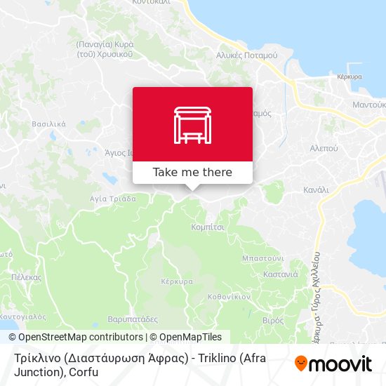 Τρίκλινο (Διαστάυρωση Άφρας) - Triklino (Afra Junction) map