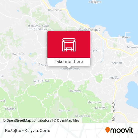 Καλύβια - Kalyvia map