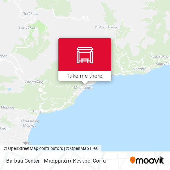 Barbati Center - Μπαρμπάτι Κέντρο map