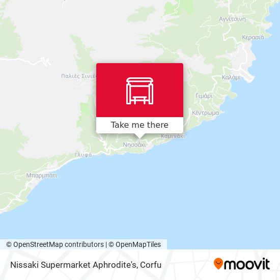 Nissaki Supermarket Aphrodite's map