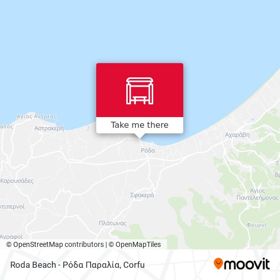 Roda Beach - Ρόδα Παραλία map