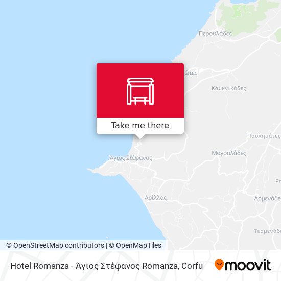 Hotel Romanza - Άγιος Στέφανος Romanza map