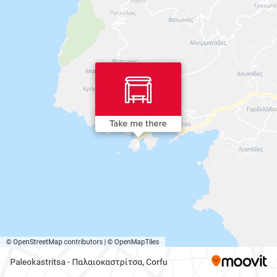 Paleokastritsa - Παλαιοκαστρίτσα map