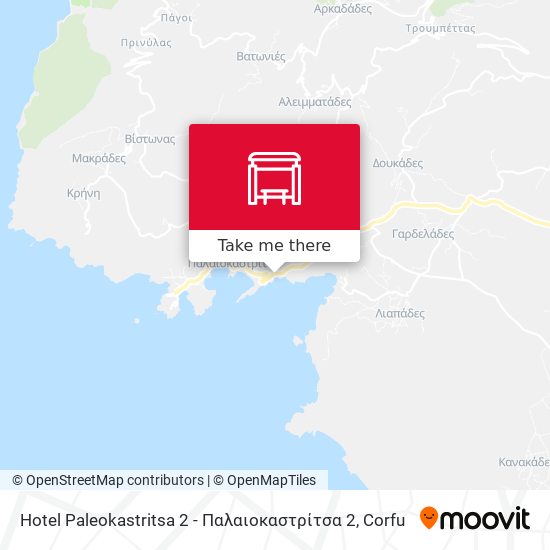 Hotel Paleokastritsa 2 - Παλαιοκαστρίτσα 2 map