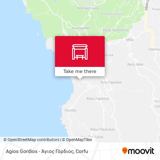 Agios Gordios - Άγιος Γόρδιος map