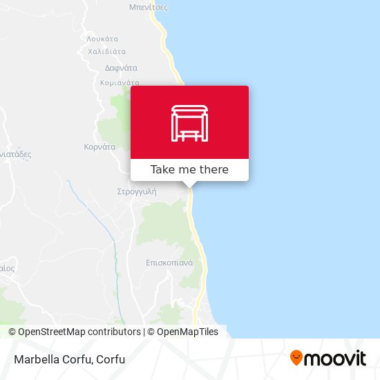 Marbella Corfu map