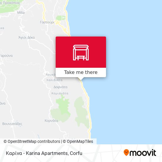 Καρίνα - Karina Apartments map