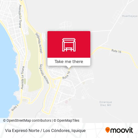 Vía Expresó Norte / Los Cóndores map