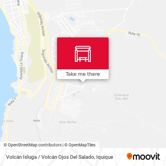 Mapa de Volcán Isluga / Volcán Ojos Del Salado