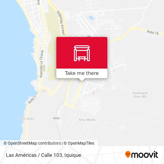Las Américas / Calle 103 map