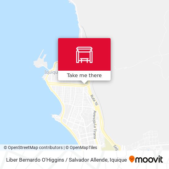 Liber Bernardo O'Higgins / Salvador Allende map