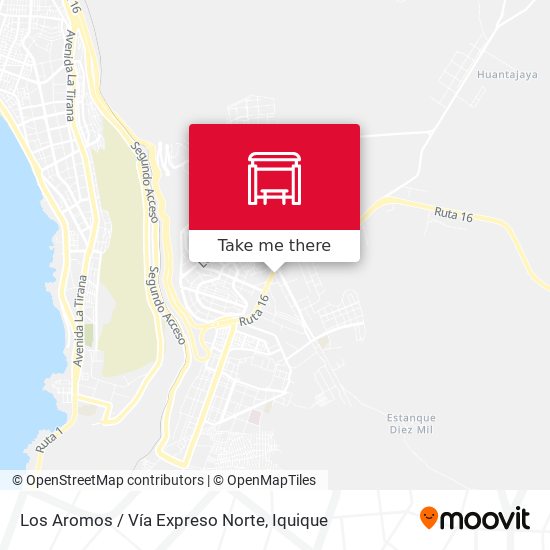 Mapa de Los Aromos / Vía Expreso Norte