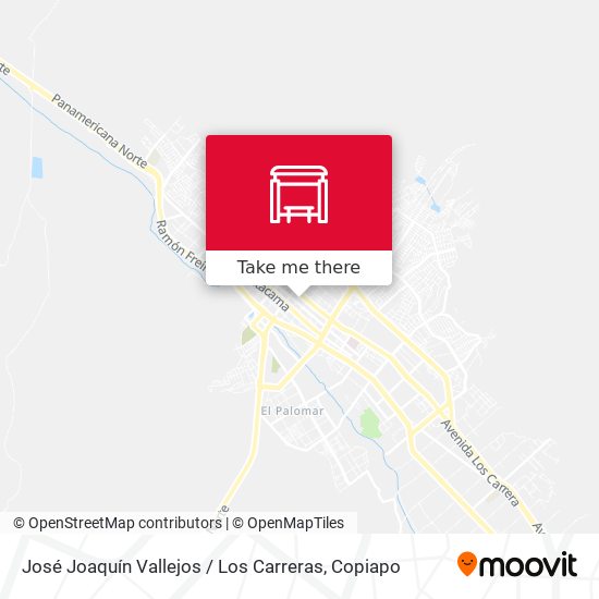 José Joaquín Vallejos / Los Carreras map