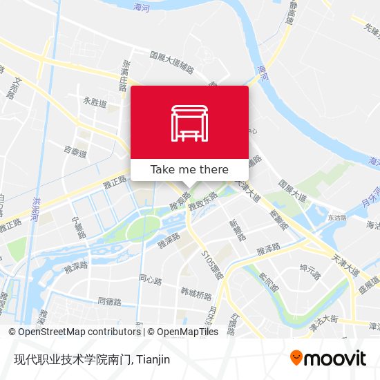 现代职业技术学院南门 map