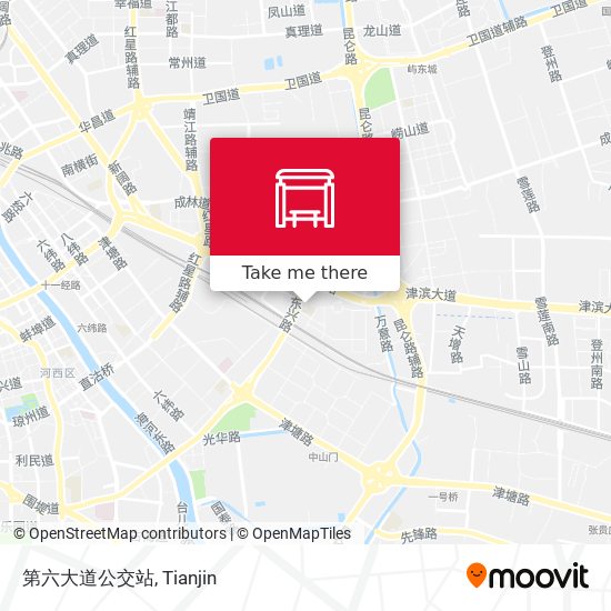 第六大道公交站 map