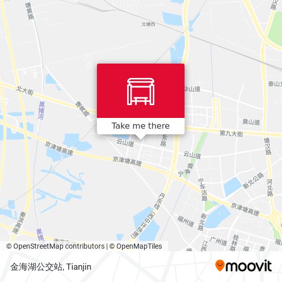 金海湖公交站 map
