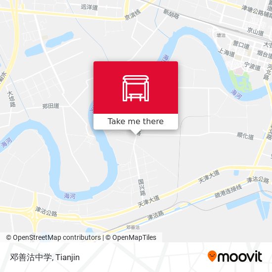 邓善沽中学 map
