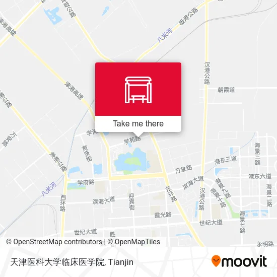 天津医科大学临床医学院 map