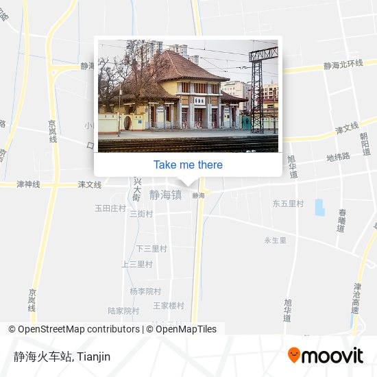 静海火车站 map