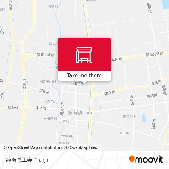 静海总工会 map