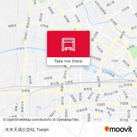 水木天成公交站 map