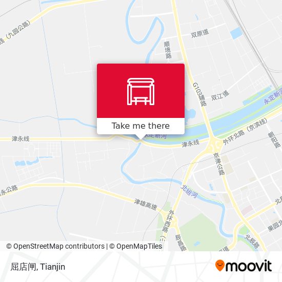 屈店闸 map
