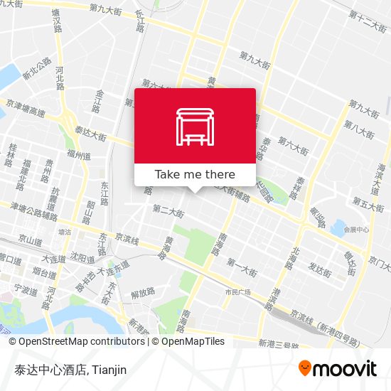 泰达中心酒店 map