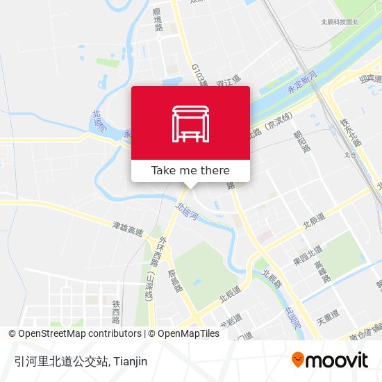 引河里北道公交站 map