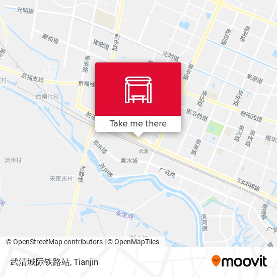 武清城际铁路站 map