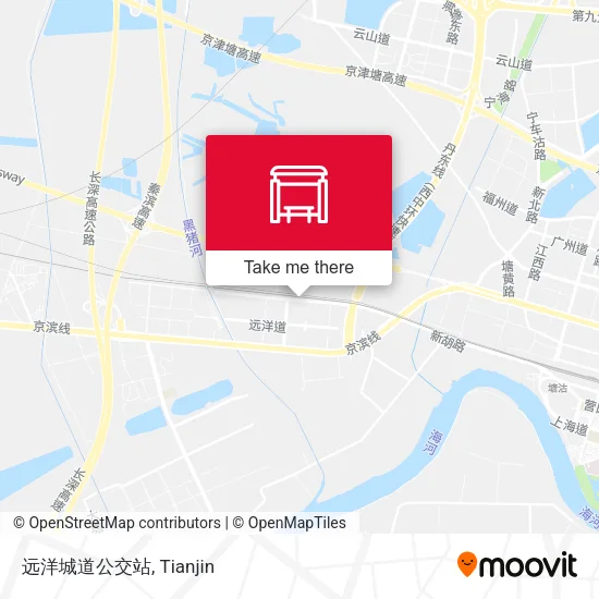 远洋城道公交站 map