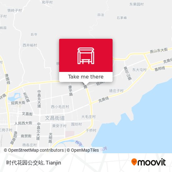 时代花园公交站 map