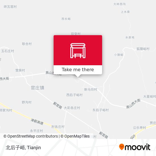 北后子峪 map