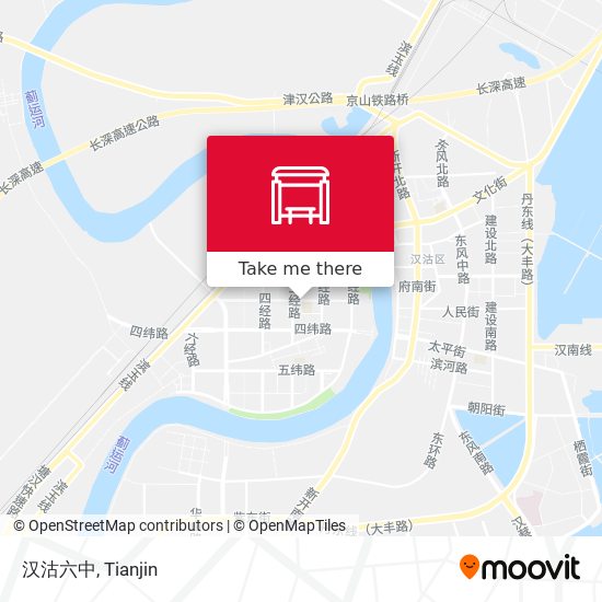 汉沽六中 map