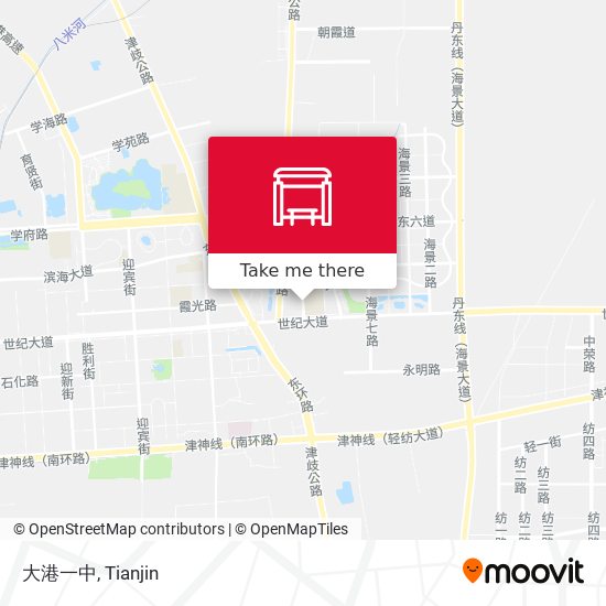 大港一中 map