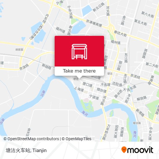 塘沽火车站 map