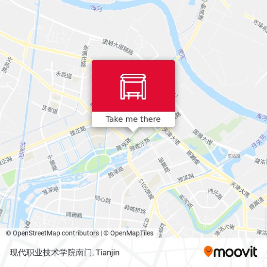 现代职业技术学院南门 map