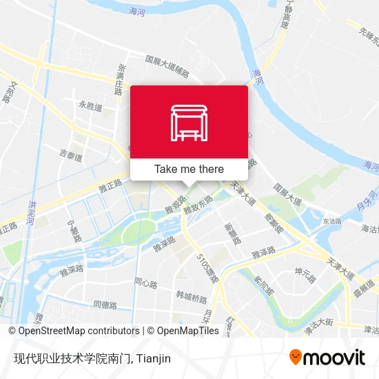 现代职业技术学院南门 map