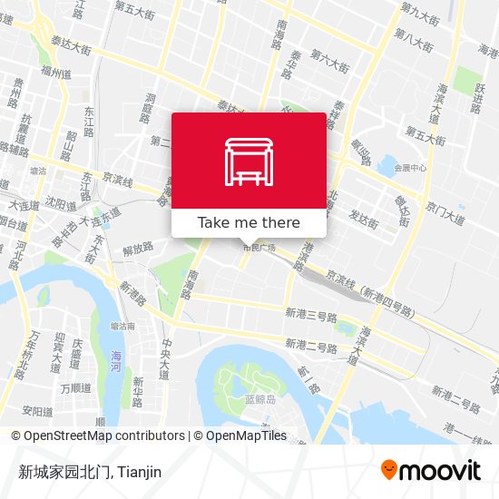 新城家园北门 map